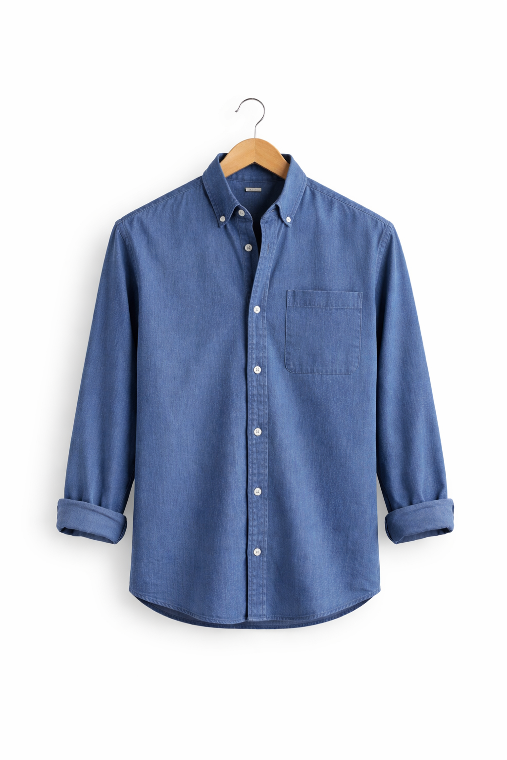 Men's relaxed fit button-front long sleeve shirt, perfect for layering or worn solo.
