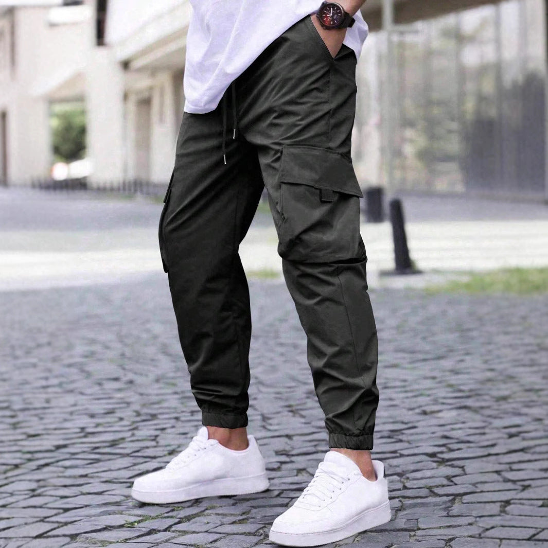 Men's relaxed fit cargo jogger pants for casual everyday comfort. Perfect men's utility pants for streetwear.