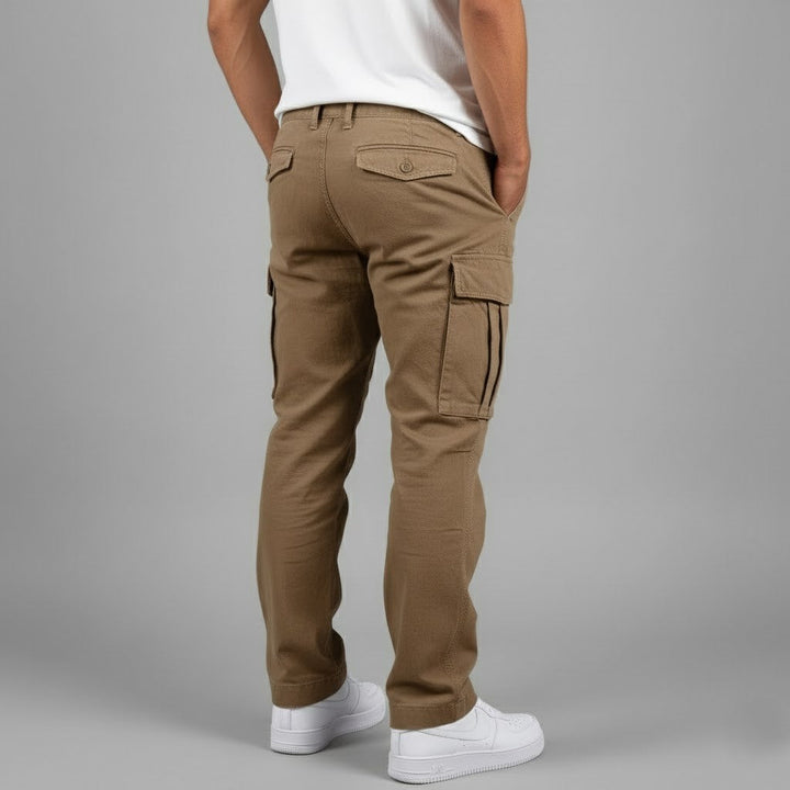 Durable and stylish men's cargo pants with multiple pockets, ideal for everyday wear.