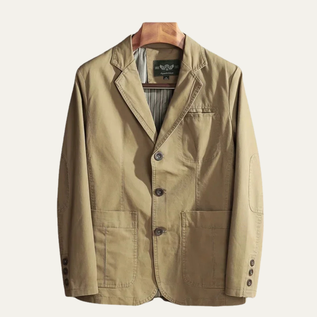 Men's relaxed fit casual blazer, offering comfort & style for smart casual and versatile wear.
