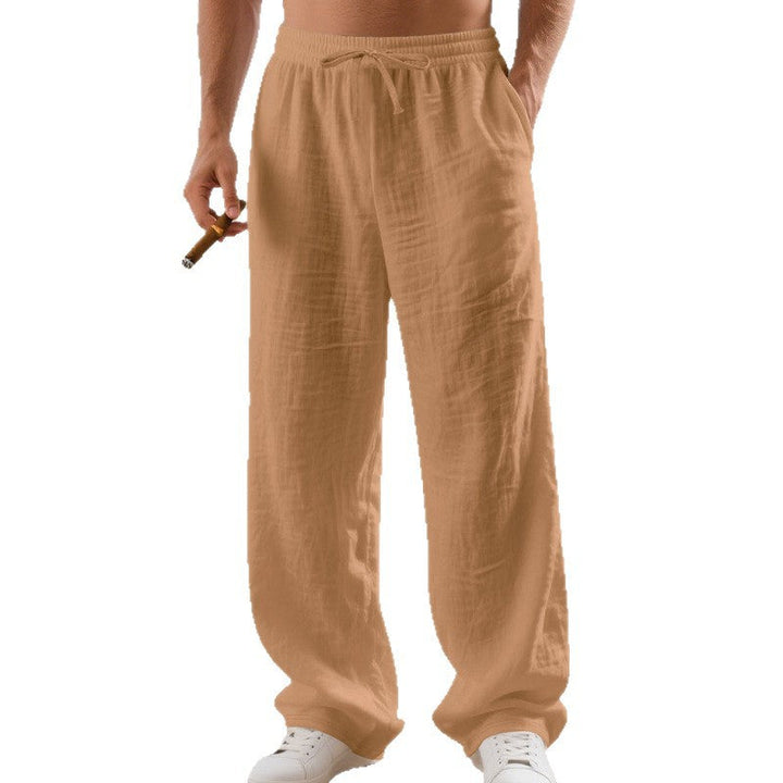 Fashionable men's relaxed fit summer pants, versatile for daily wear, beach, or casual outings.