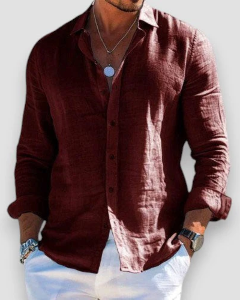 Premium men's relaxed fit casual summer shirt, short sleeve. Ultimate comfort & versatile warm weather apparel.