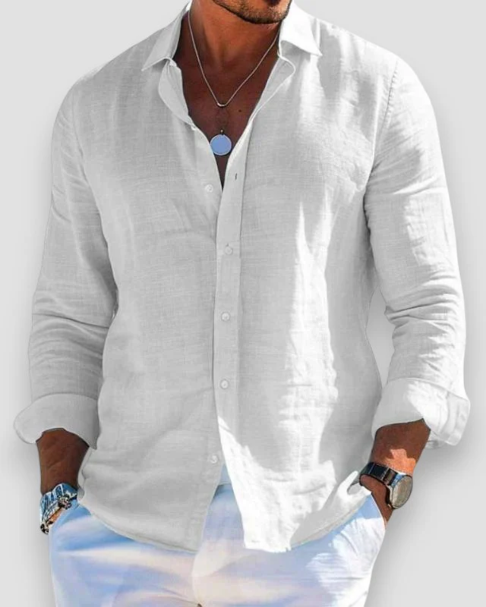 Versatile men's summer wear shirt, relaxed fit, short sleeve. Perfect casual everyday style for warm weather.