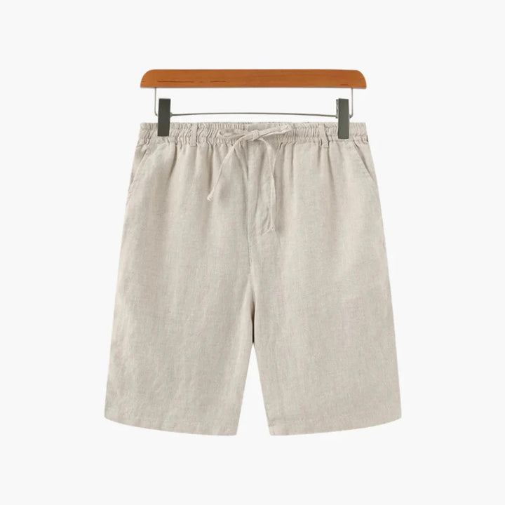 Men's relaxed fit chino shorts with adjustable drawstring waist, ideal for casual summer wear.