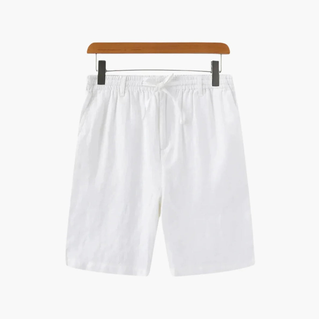 Comfortable men's drawstring chino shorts, perfect lightweight casual shorts for warm weather & beach.