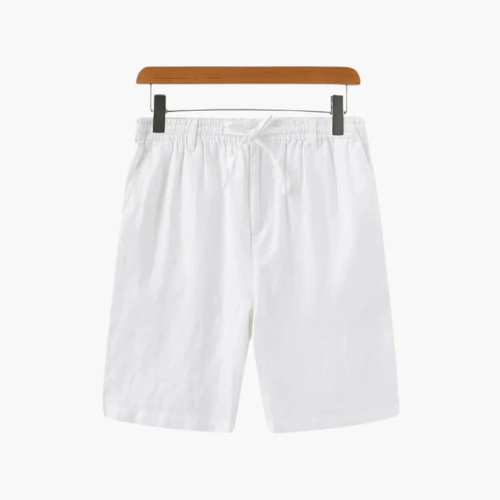 Comfortable men's drawstring chino shorts, perfect lightweight casual shorts for warm weather & beach.