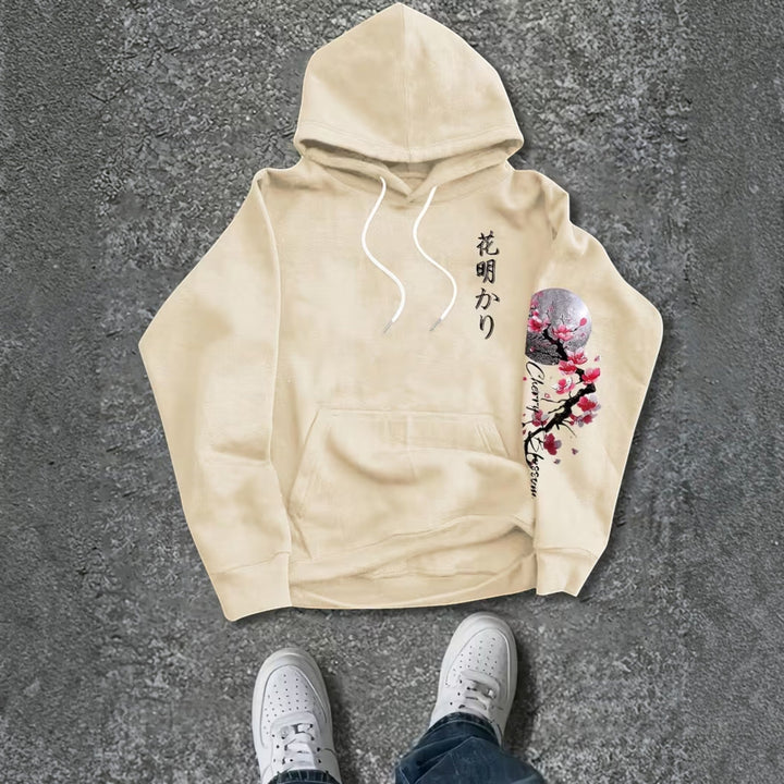 Men's casual relaxed fit hoodie, ideal for comfortable layering in fall & winter.