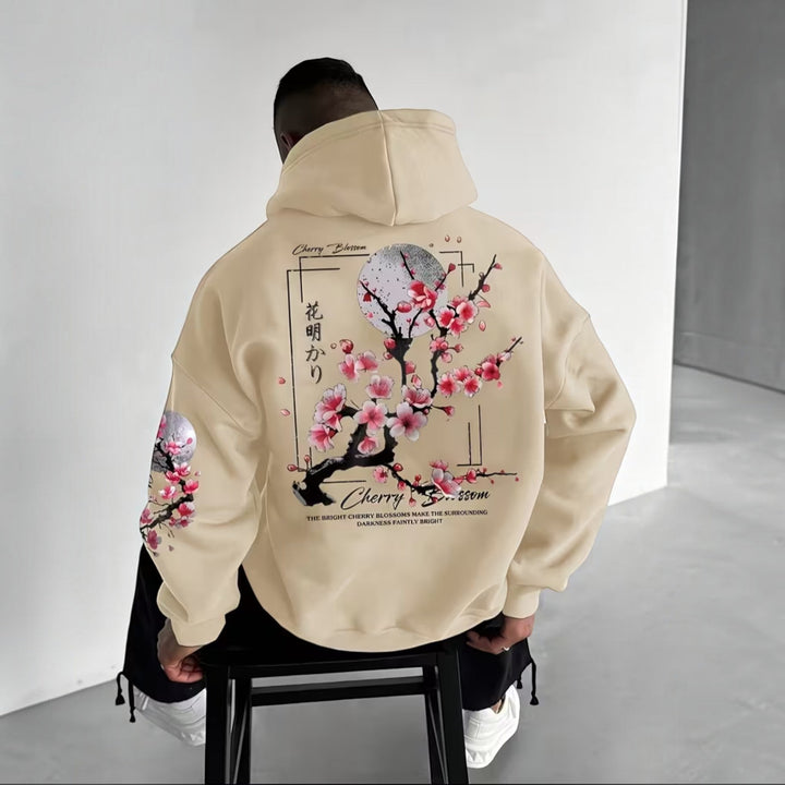Comfortable men's relaxed fit hoodie, an essential for versatile layering in cold weather.