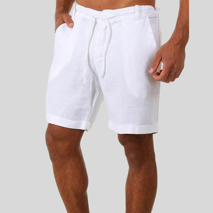 Fashionable men's summer shorts with a relaxed fit and practical drawstring, suitable for various casual occasions.