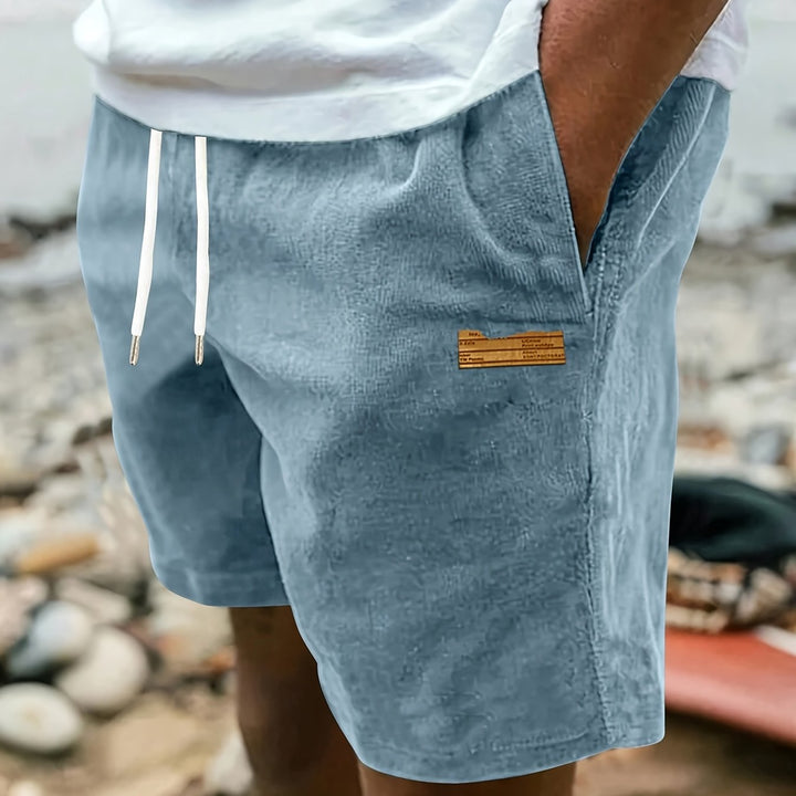 Essential men's comfortable shorts with adjustable drawstring; relaxed fit for ultimate daily wear and style.