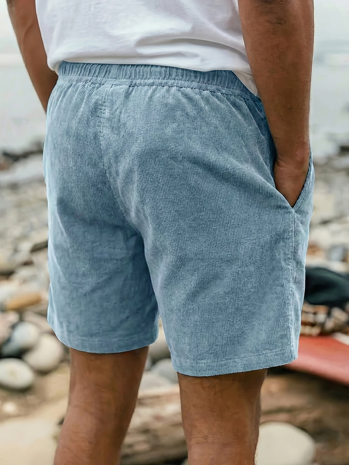 Soft fabric men's drawstring shorts for ultimate comfort, great for lounging or casual summer outings.
