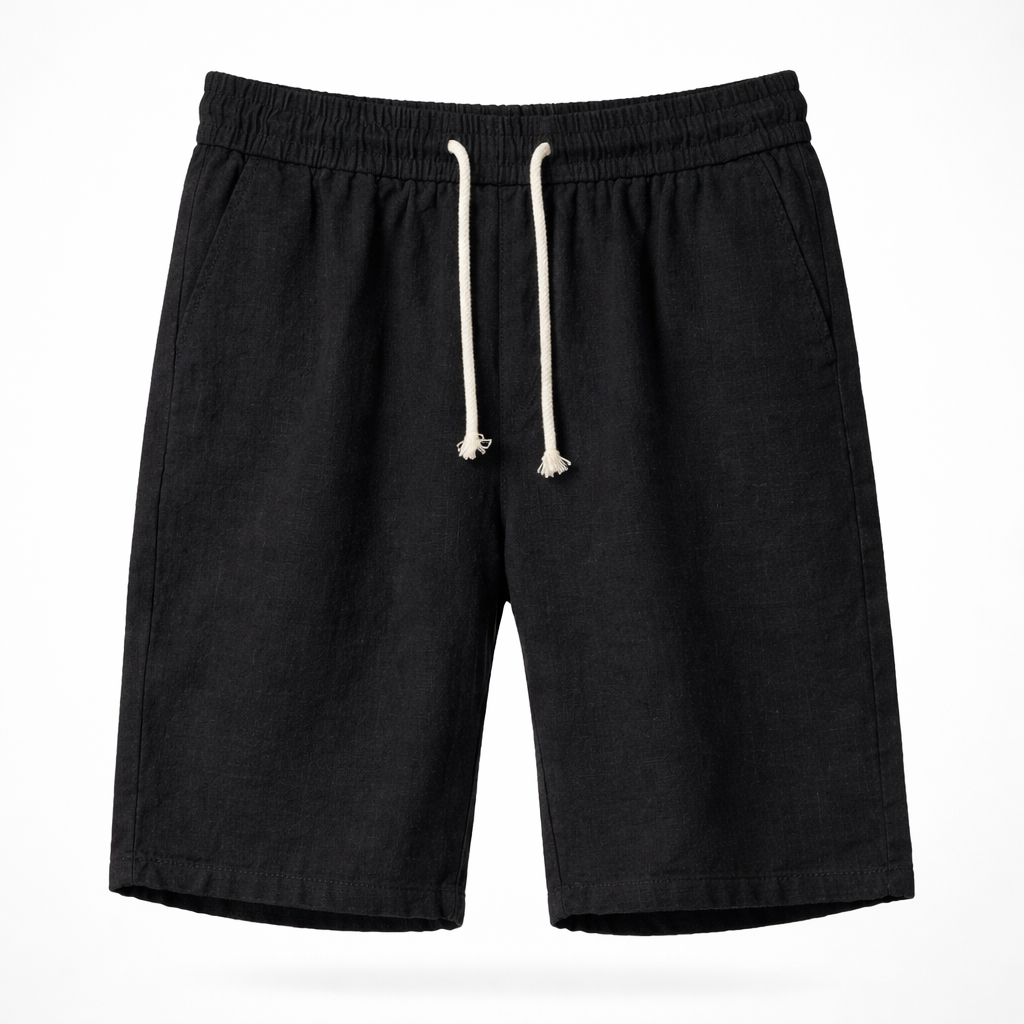 Versatile men's drawstring summer shorts, ideal for beach, vacation, or everyday relaxed casual wear.
