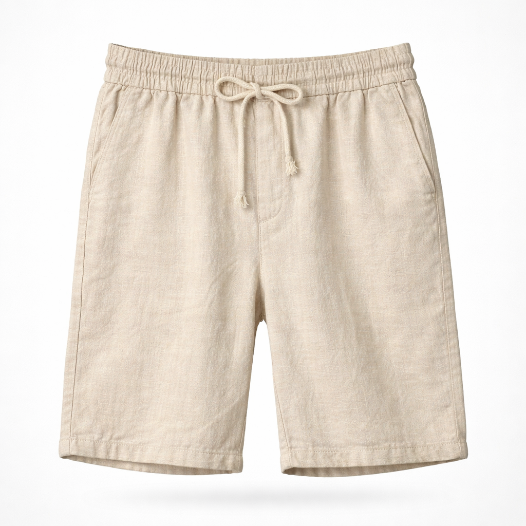 Stylish men's lightweight relaxed fit summer shorts with comfortable drawstring waist. Perfect for warm days.