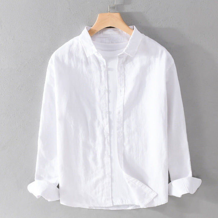 Men's relaxed fit long sleeve casual shirt, button-down, comfortable for versatile everyday style.