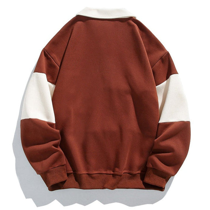 Men's clothing: relaxed fit long sleeve polo sweatshirt. Perfect for casual comfort and everyday fashion.