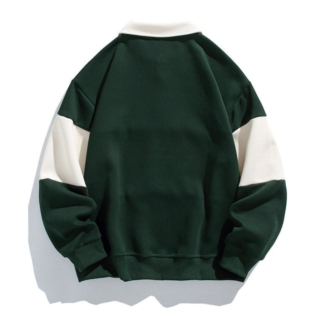 Comfortable men's sweatshirt polo. Classic look, relaxed fit, ideal for everyday casual wear & style.