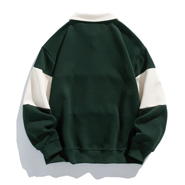 Comfortable men's sweatshirt polo. Classic look, relaxed fit, ideal for everyday casual wear & style.