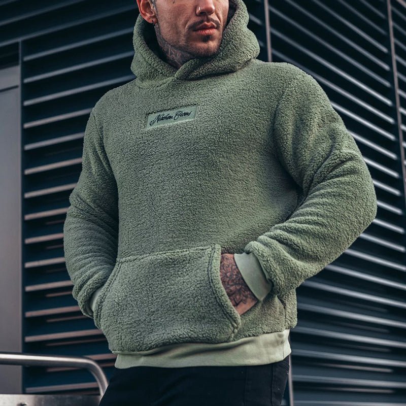 Men's relaxed fit sherpa lined hoodie for ultimate warmth and cozy casual wear.
