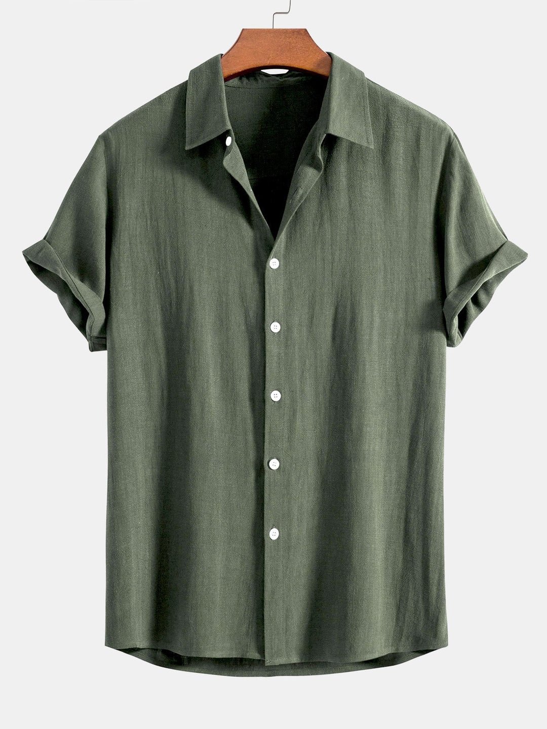 Comfortable men's relaxed fit short sleeve button front shirt, an essential for smart casual summer style.