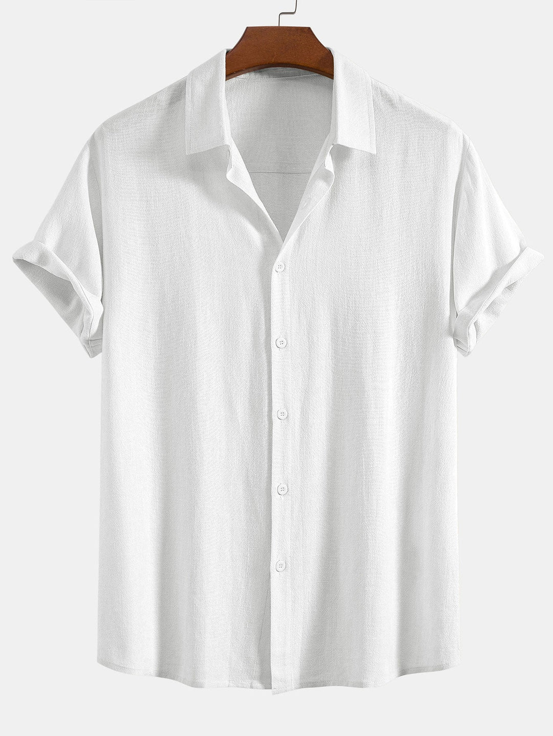 Stylish men's short sleeve button front shirt, relaxed fit, offering a modern look for everyday & summer wear.