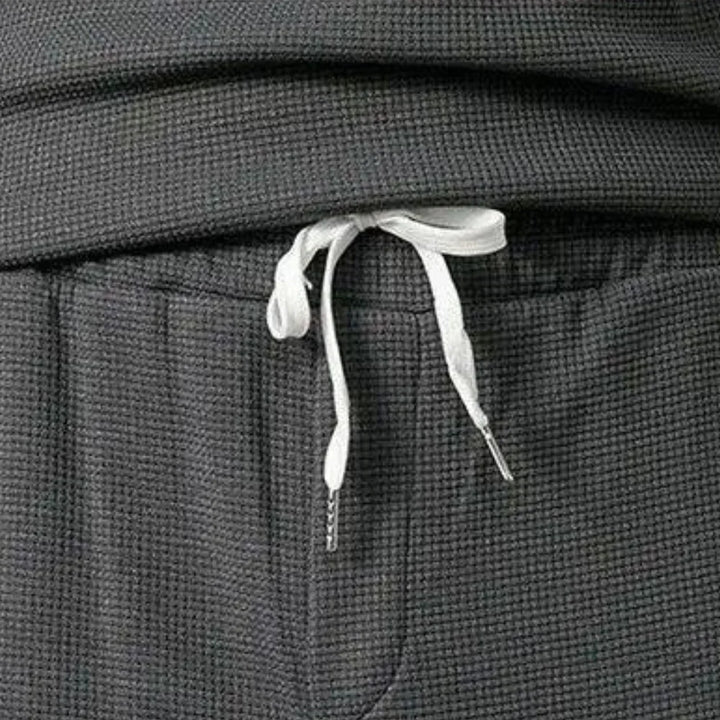 Versatile men's relaxed fit tracksuit set. Perfect as loungewear, activewear, or a casual outfit.