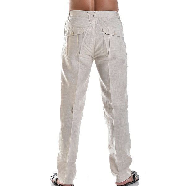Comfortable men's relaxed fit straight leg chino trousers, perfect for summer casual & smart-casual menswear.