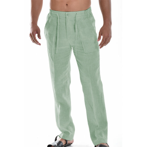 Stylish men's relaxed fit straight leg chino trousers, great for comfortable everyday casual and smart casual wear.