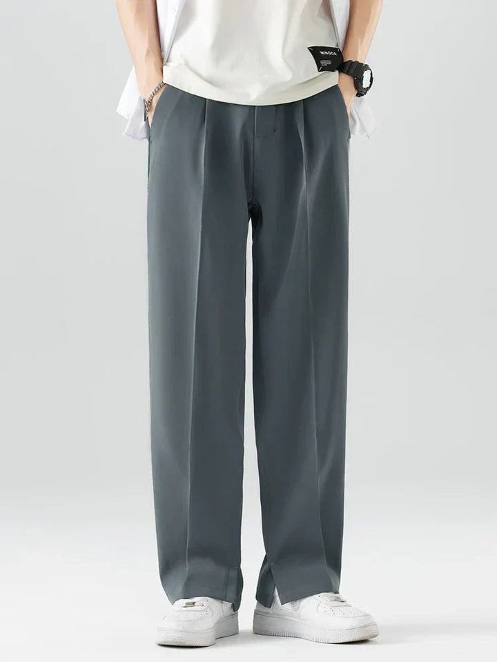 Soft and breathable men's straight leg chinos. Relaxed fit comfortable trousers, ideal for everyday casual style.
