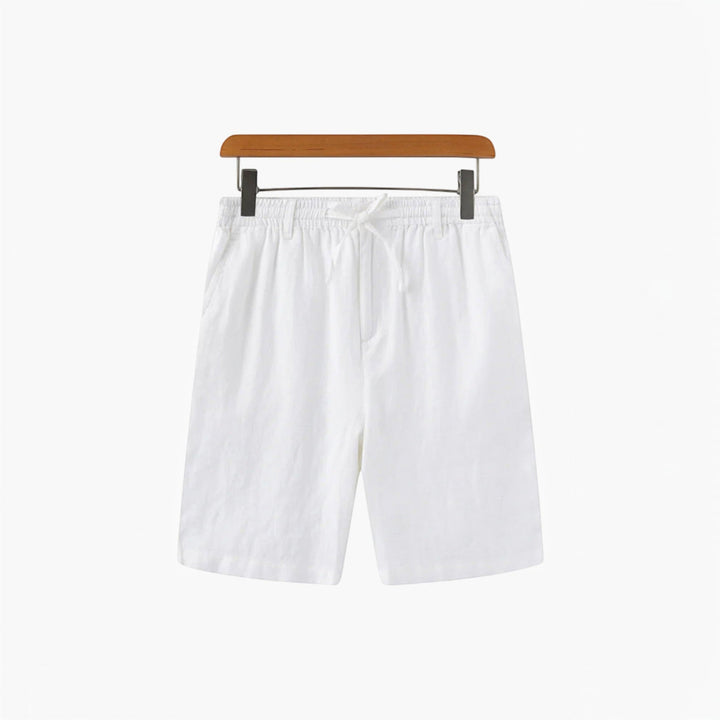 Black men's summer shorts, relaxed fit, perfect casual wear for beach or home.