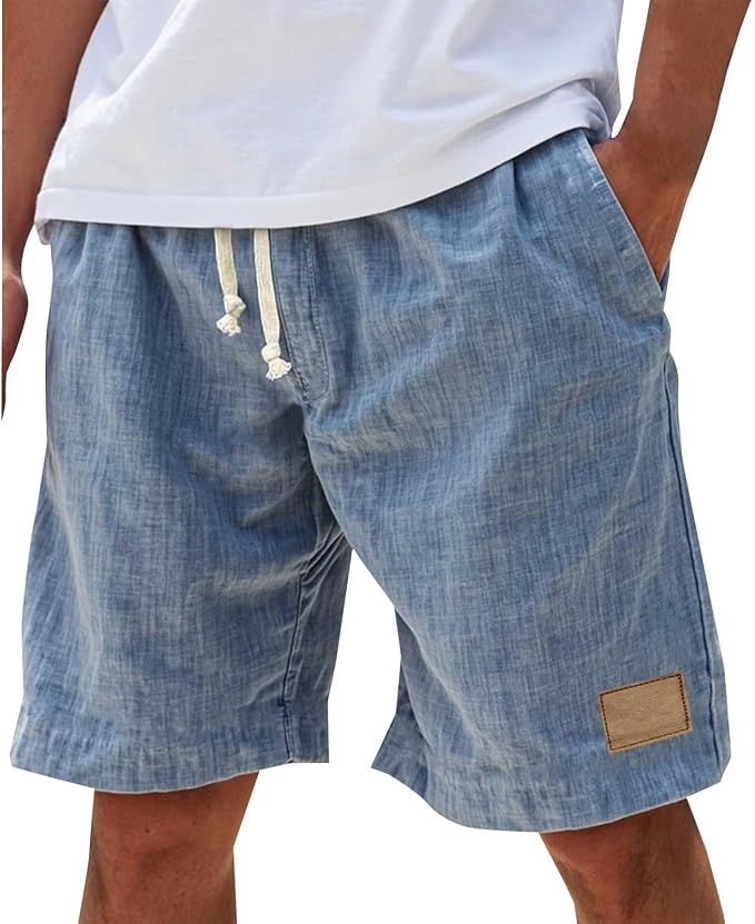 Versatile men's summer shorts, relaxed fit for casual wear, beach days, or vacation comfort.