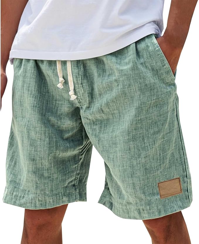 Breathable relaxed fit men's shorts with elastic waist for superior summer comfort.