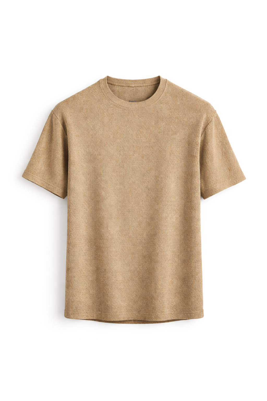 Comfortable men's textured short sleeve tee with a relaxed fit, perfect for versatile summer casual fashion.
