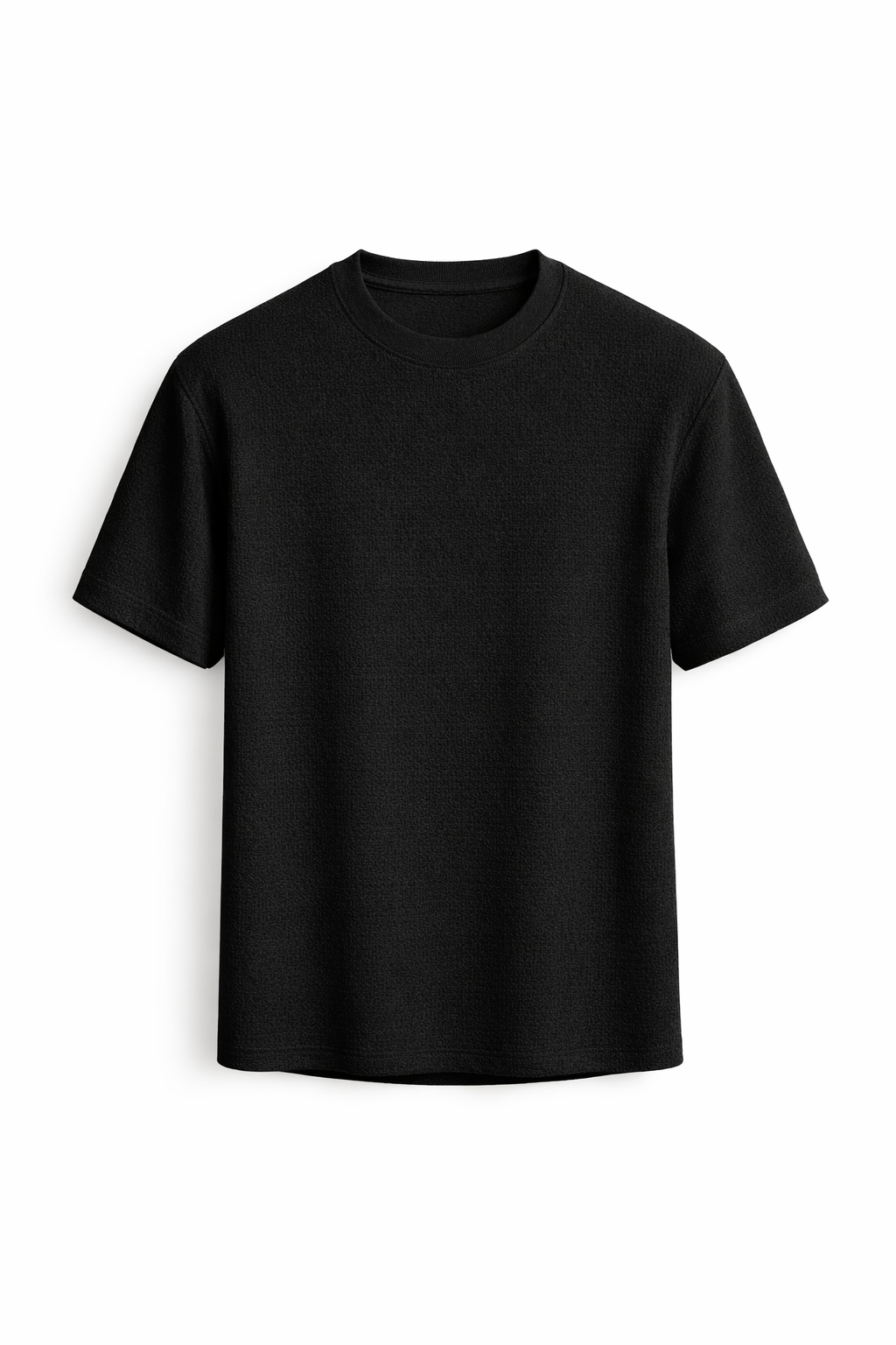 Stylish men's textured short sleeve t-shirt, featuring a relaxed fit for everyday comfort and summer style.