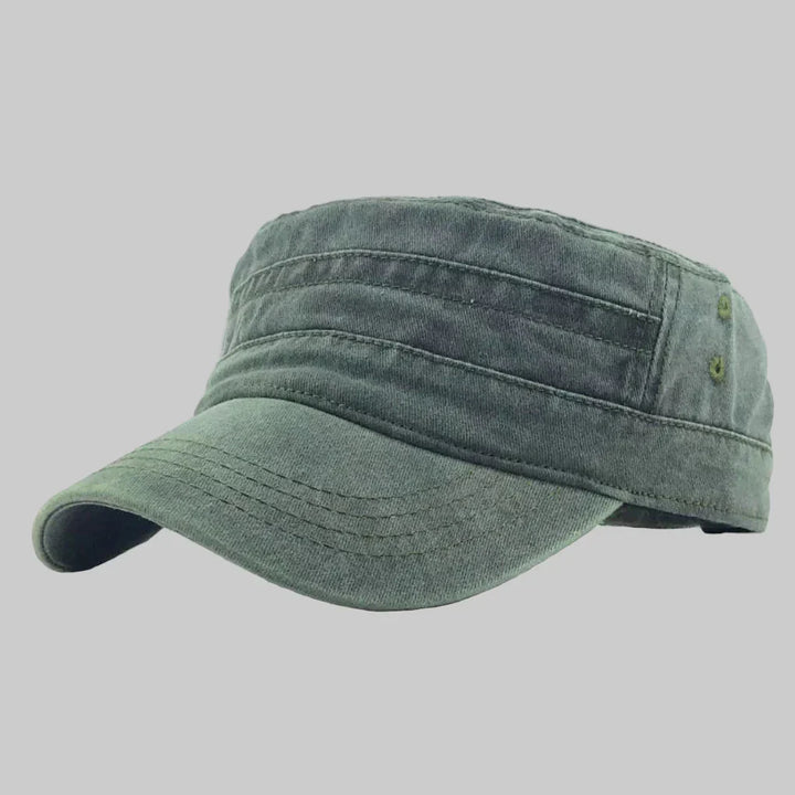 Men's Retro Army Beanie in dark green, classic military style headwear. Perfect fall fashion, casual & comfortable.