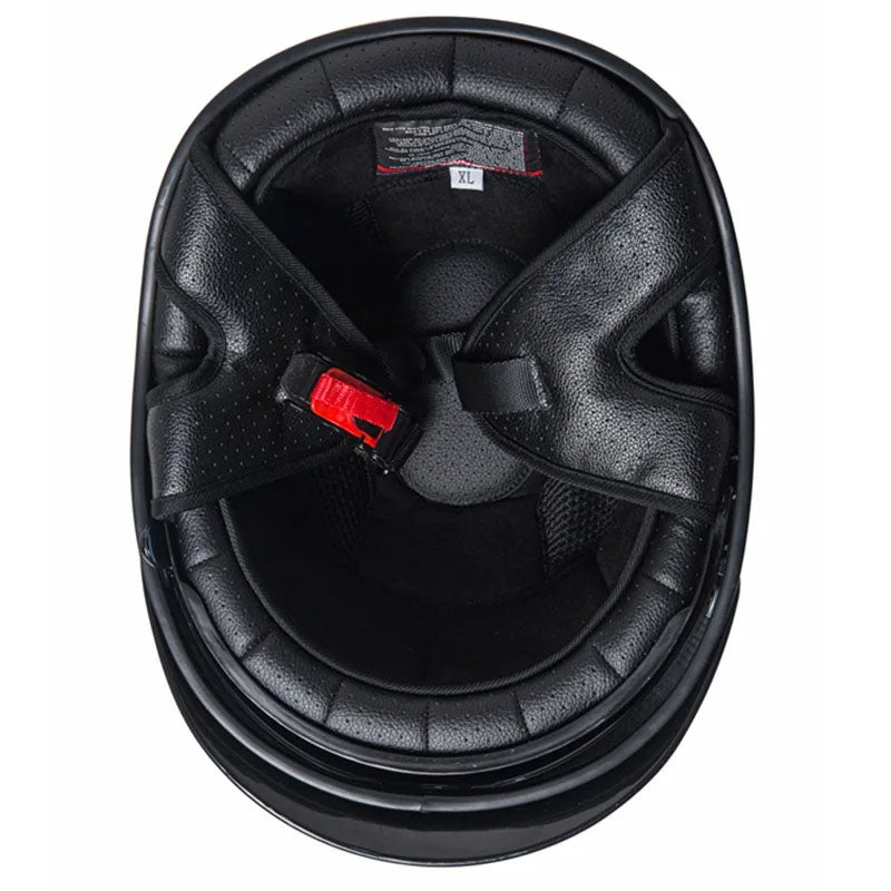 Mens DOT approved retro carbon fiber half helmet for motorcycle riders