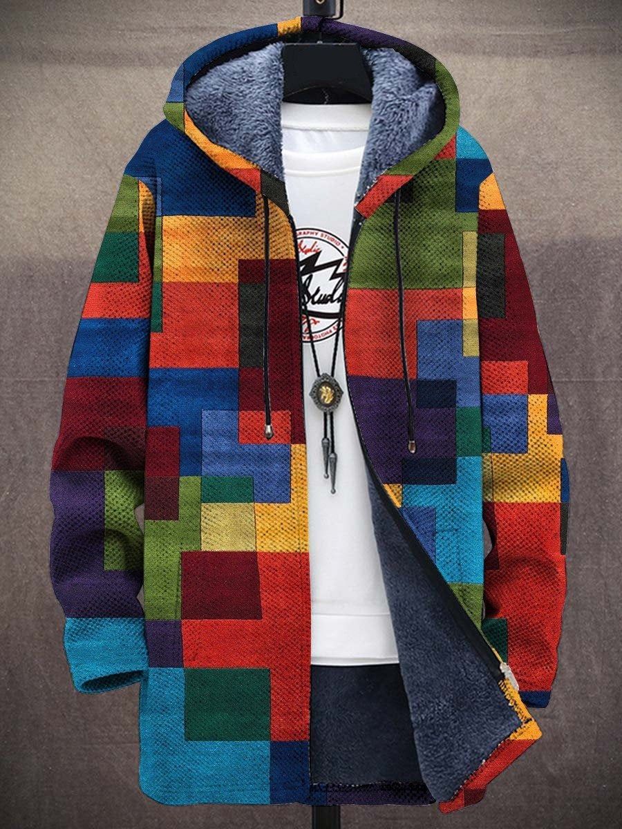 New men's retro vest, colorblock design perfect for layering and casual fashion.