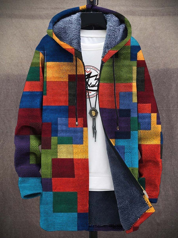 New men's retro vest, colorblock design perfect for layering and casual fashion.