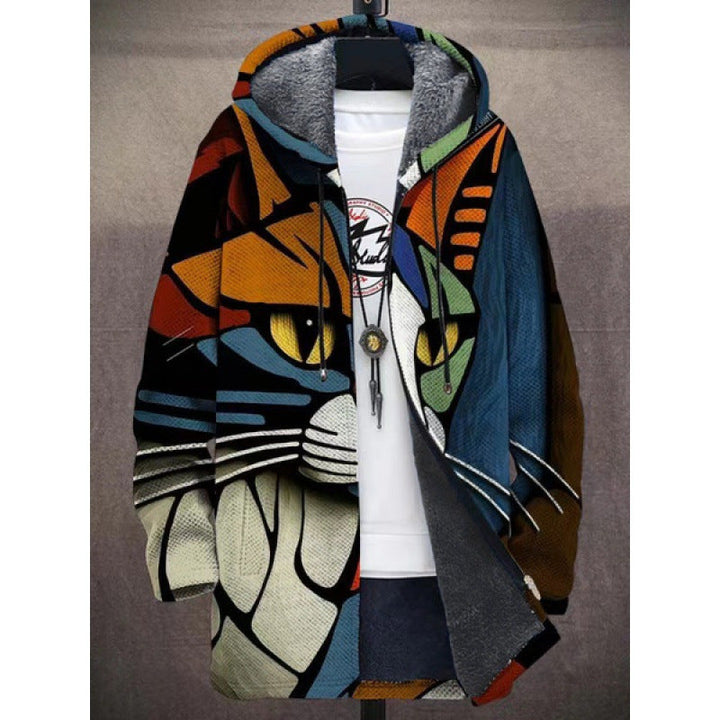 Vintage style men's colorblock vest, a versatile sleeveless jacket for spring/fall.