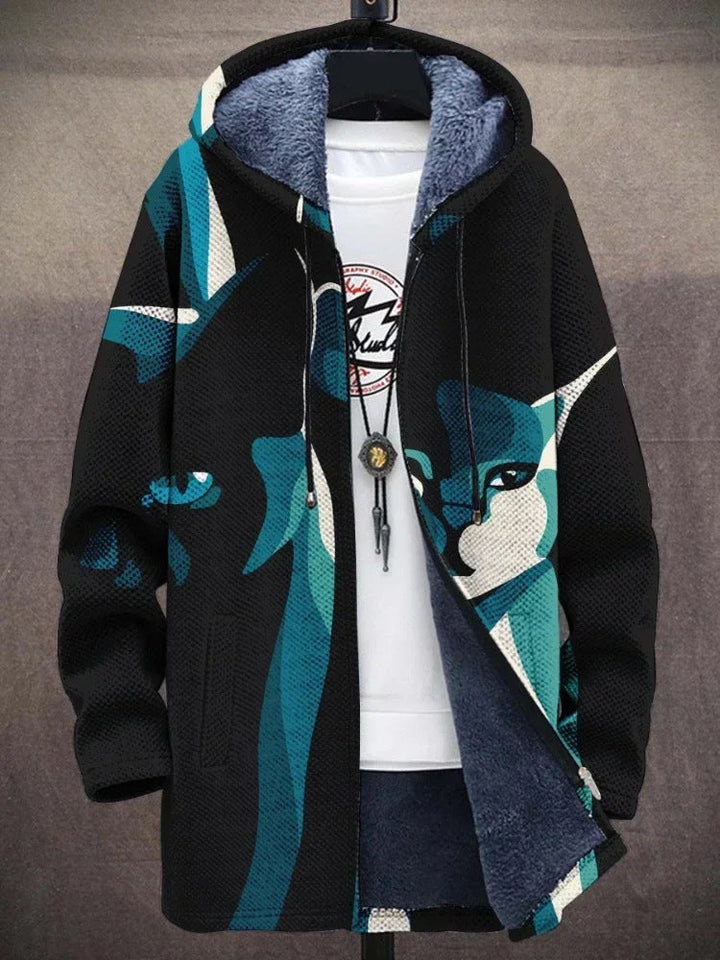 Retro men's vest, colorblock pattern, great for stylish layering in spring & fall.