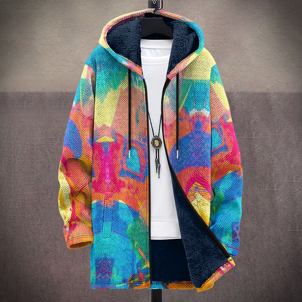 Stylish men's retro colorblock vest, a vintage look sleeveless jacket for streetwear.