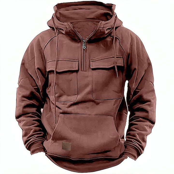 Stylish men's retro motorcycle hoodie. Rugged design, vintage feel, versatile for casual men's fashion.