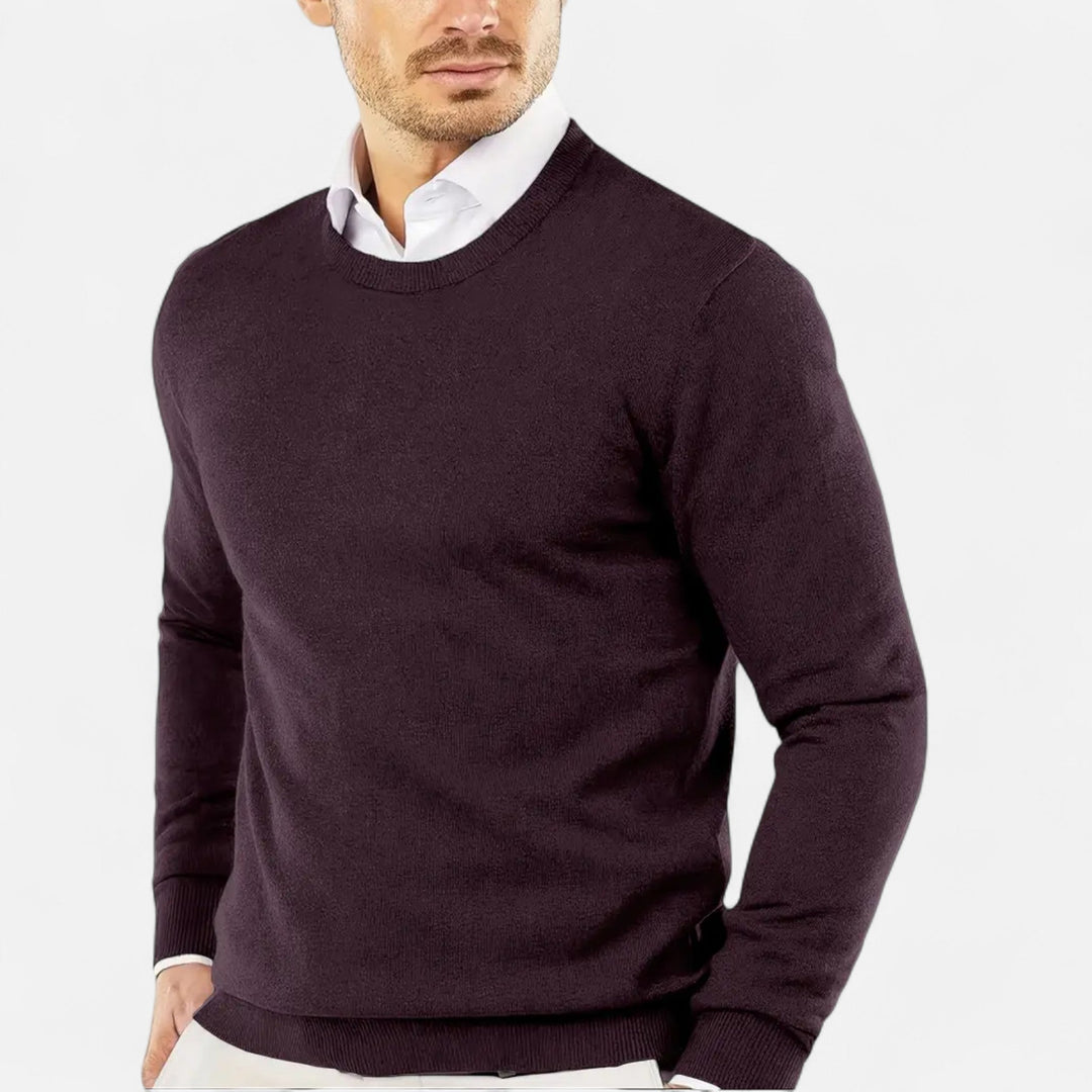 Stylish knitwear for men, featuring a classic round neckline