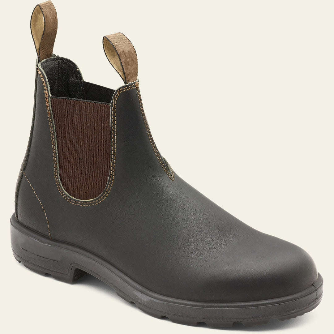 Premium men's ruched Chelsea ankle boots. Smart casual slip-on style ensures comfort & versatility for any outfit.