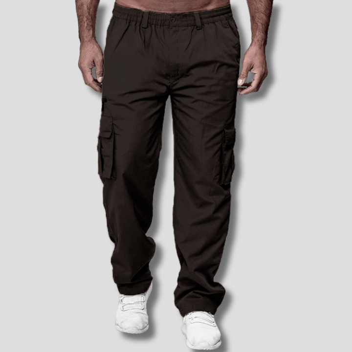Durable men's workwear cargo pants with multiple utility pockets, perfect for outdoor activities & activewear.