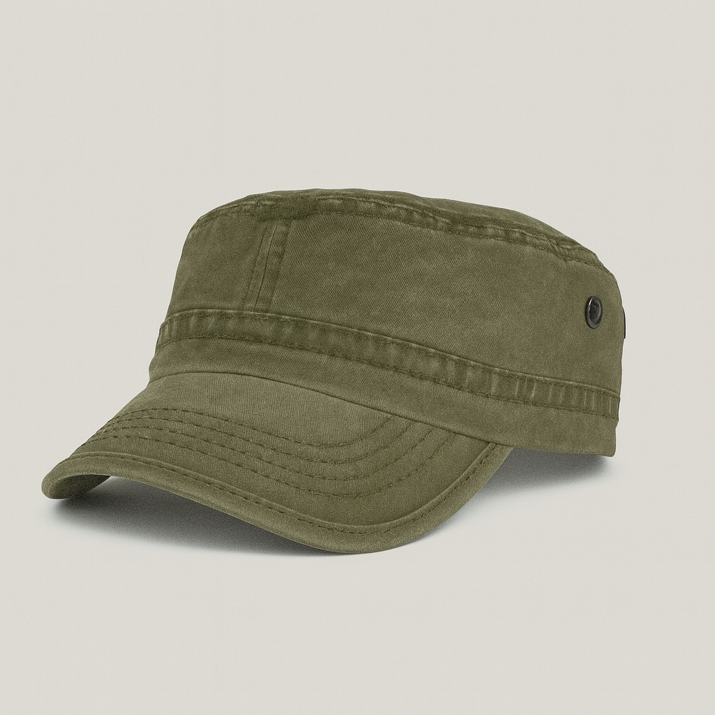 Men's rugged vintage khaki baseball cap, adjustable, perfect for casual everyday wear.