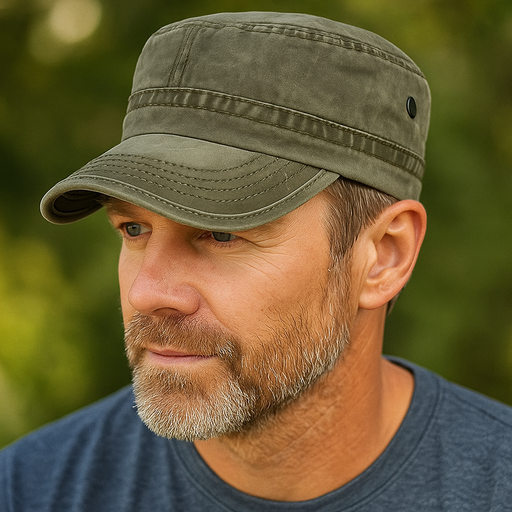 Adjustable men's rugged vintage baseball cap, comfortable and stylish for everyday casual wear.