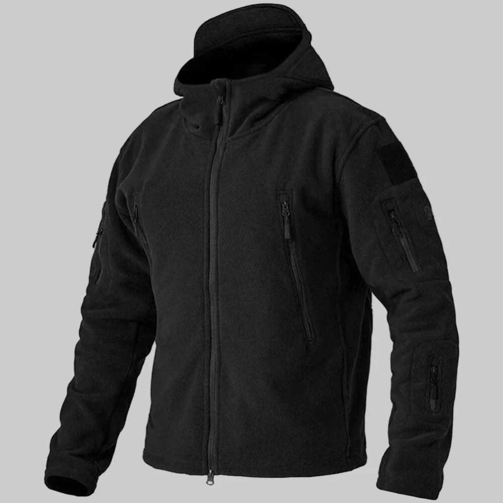 Men's rugged wind-resistant outdoor jacket for hiking & everyday wear. Durable zipper, weather protection.