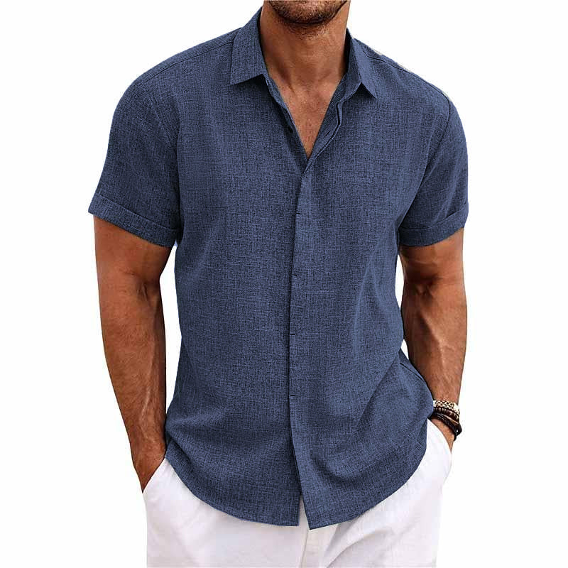 Breathable short sleeve shirt for men, perfect for summer wear