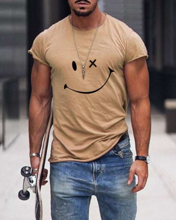 Comfortable fit men's basic tee with short sleeves and classic crew neck design.