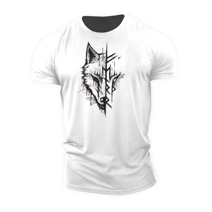 Men's fashion graphic print t-shirt. Short sleeve casual wear top with a distinct design for contemporary street style.